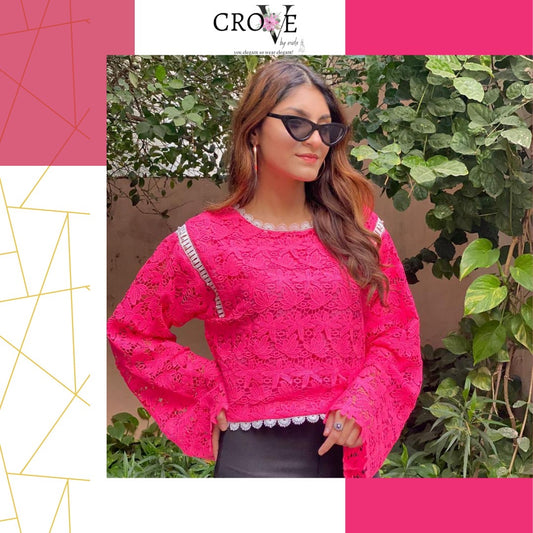 Pink Lace Top