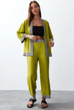 Oil Green Kimono Set