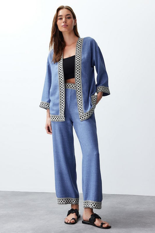 Indigo Kimono Set