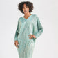All-Over Pleated V-Neck Dress With Extendable Sleeves